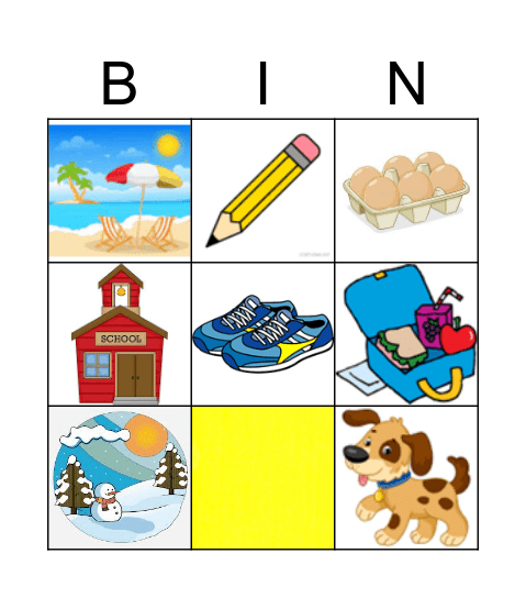 Spanish Review Bingo Card