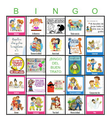 BINGO DEL BUEN TRATO Bingo Card