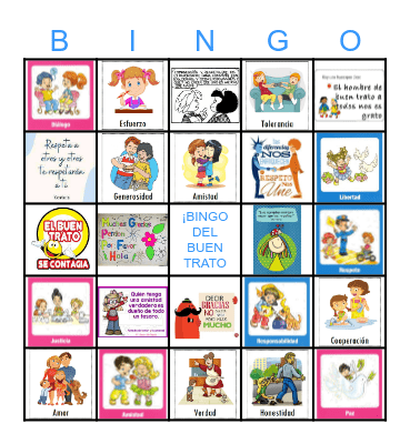 BINGO DEL BUEN TRATO Bingo Card