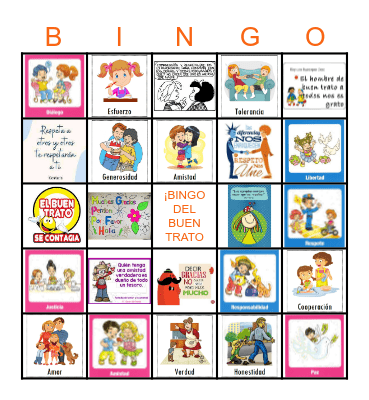 BINGO DEL BUEN TRATO Bingo Card
