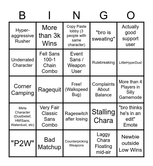 ULC Bingo (By Eyeguy) Bingo Card