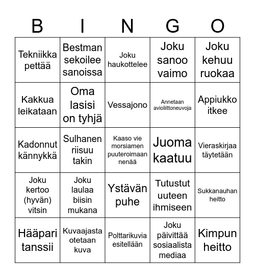 #Suomet2024 Hääbingo Card