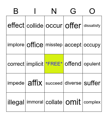 Wilson Step 12.6 Bingo Card