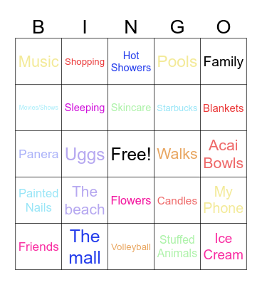 Taylors Bingo Board Bingo Card