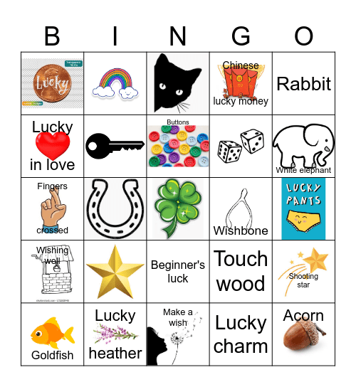 Good luck Bingo Card