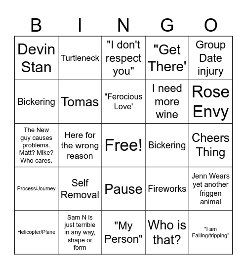 is it week five? Bingo Card