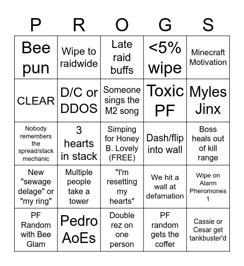 M2S BINGO Card