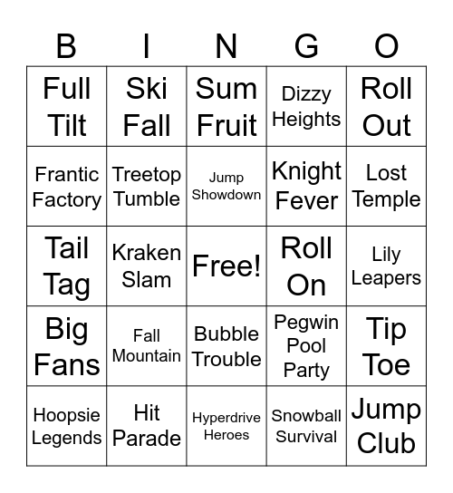 Fall Guys Solo Show Bingo v5 Bingo Card