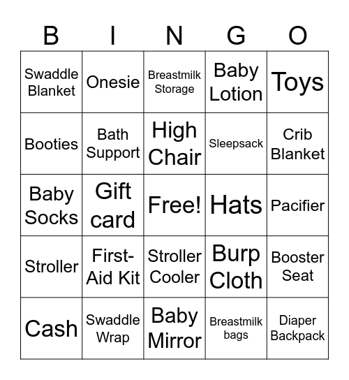 Baby Leo Bingo Card