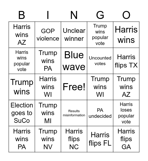 Election Day! Bingo Card