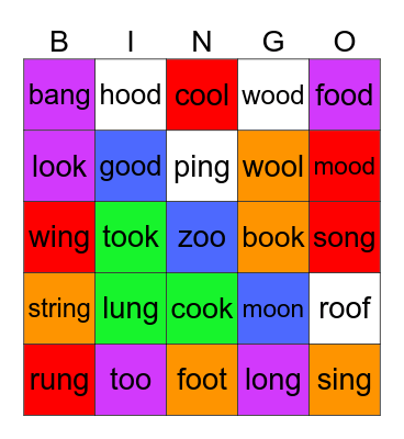 Phonics Bingo! Bingo Card
