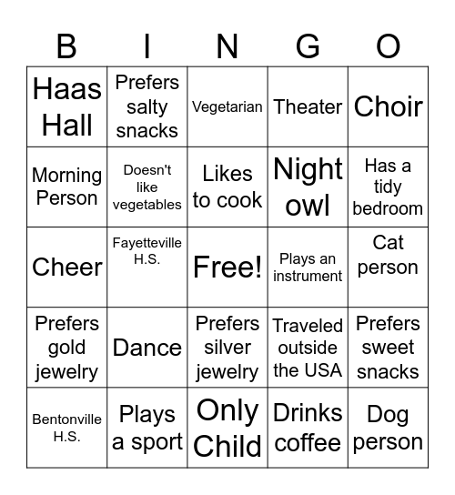 Ticktocker Day Bingo Card