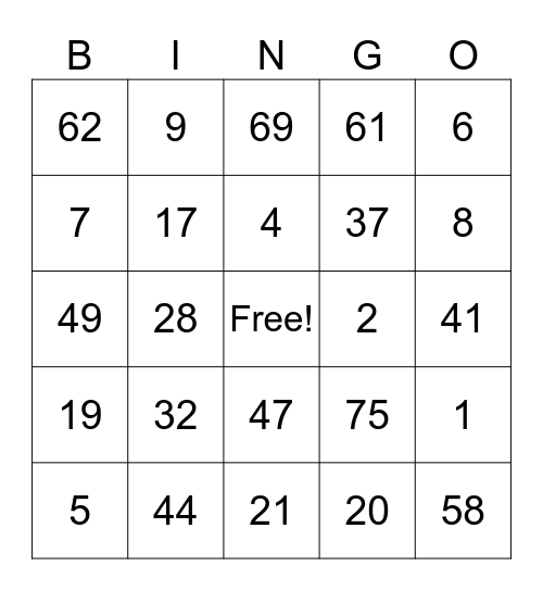 פלסאון ישראל Bingo Card
