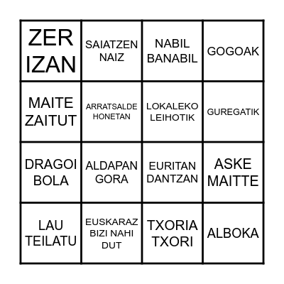 BINGO MUSICAL Bingo Card