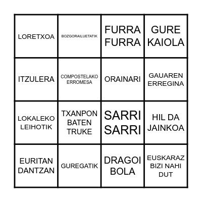 BINGO MUSICAL Bingo Card