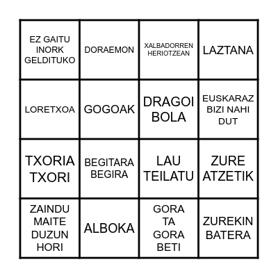 BINGO MUSICAL Bingo Card