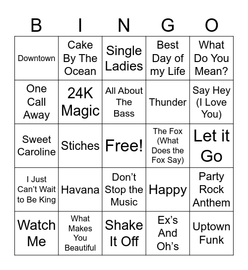 Gadol Bingo Card