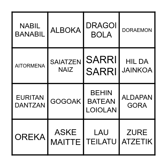 BINGO MUSICAL Bingo Card