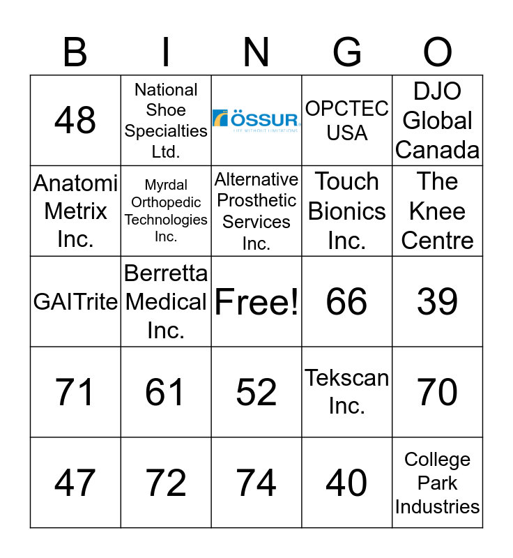 OPC Conference Bingo Card