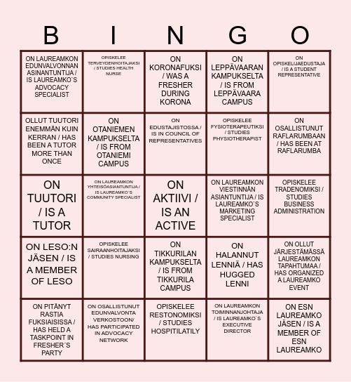 AKTIIVIBINGO / ACTIVEBINGO Card