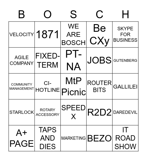 Mount Prospect Picnic Bingo Card