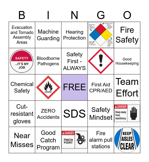 SAFETY BINGO Card