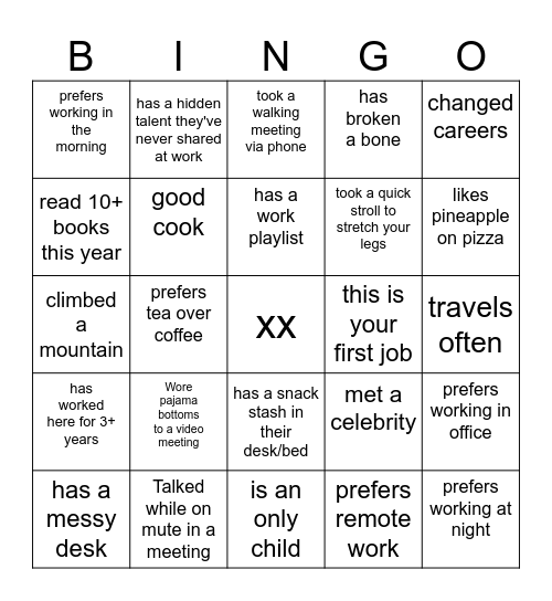 Bingo Card