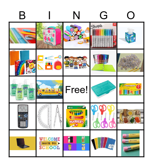 Back 2 School Bingo Card