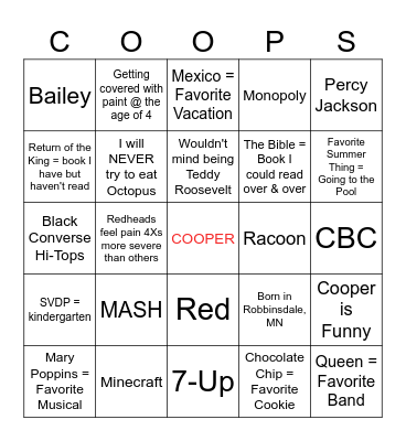 Happy Birthday! Bingo Card
