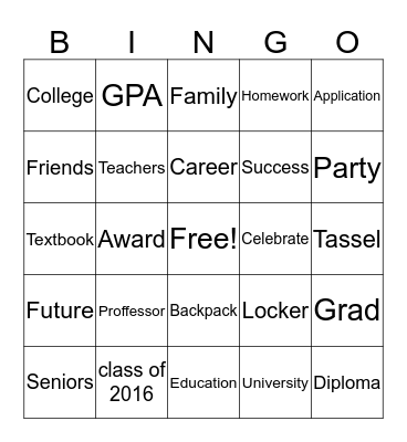 Congratulations Dana Bingo Card