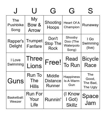 Olympic Sports Bingo Card