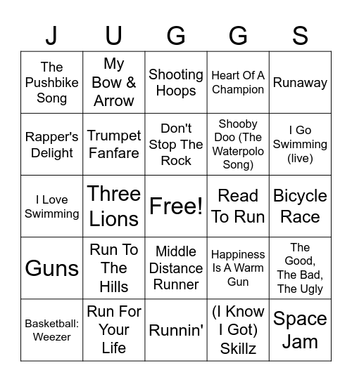 Olympic Sports Bingo Card