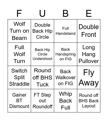 Alyssa's Gold Skills Bingo Card