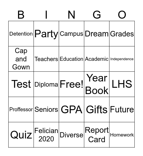 Congratulations Dana Bingo Card