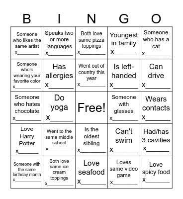 awesome-connecting-to-people-bingo Card