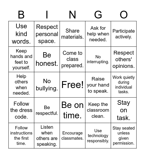 Advisory Agreements Bingo Card