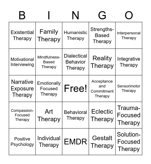 Types of MH Bingo Card