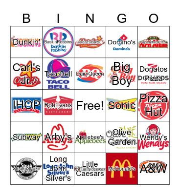 Slogan Bingo Card