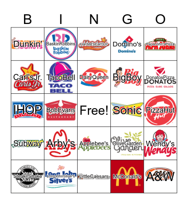 Slogan Bingo Card