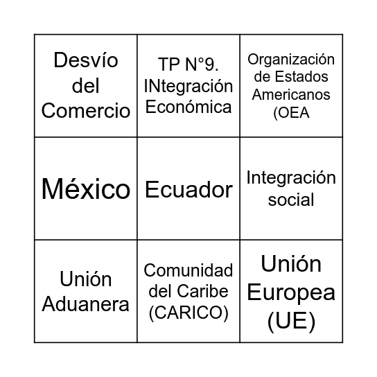 BINGO Card