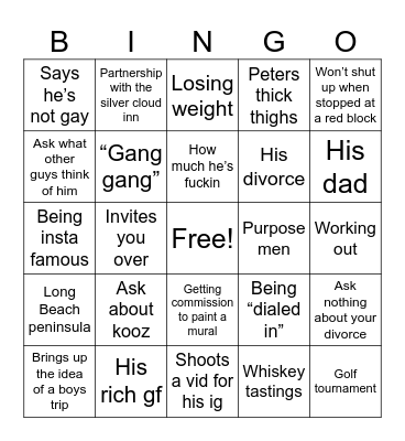Miller-Time! Bingo Card