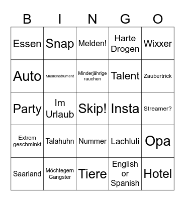 omEEEEEE Bingo Card
