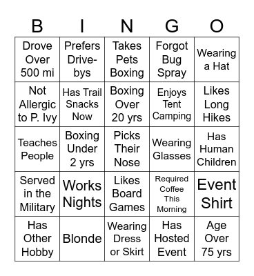 TLG ~ Find Someone Who.... Bingo Card