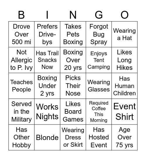 TLG ~ Find Someone Who.... Bingo Card