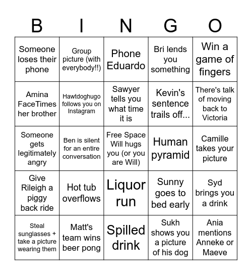 Chillllllli-whack Bingo Card