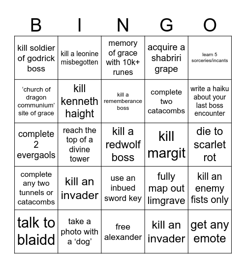 mnmmnh Bingo Card