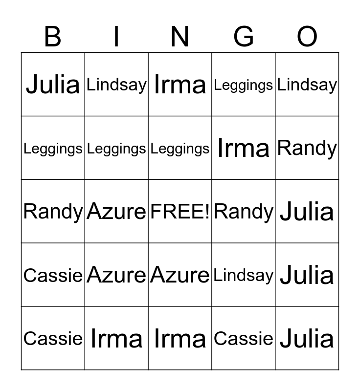 Bingo Bingo Lindsay