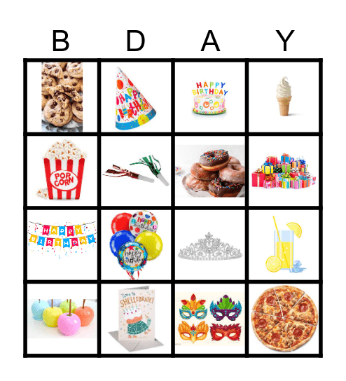 BIRTHDAY PARTY Bingo Card