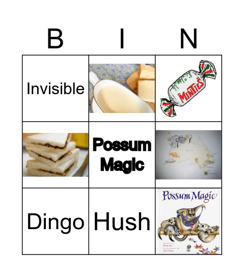 Possum Magic Bingo Card