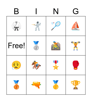 Sport Bingo Card